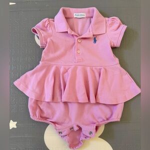 Polo Ralph Lauren baby pink dress. 3 to 6 months.